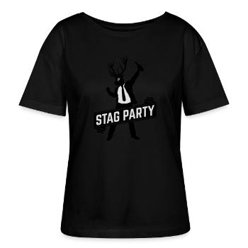 Stag Party (Junggesellenabschied JGA / 2C) - Stanley/Stella Relaxed Rundhals Frauen Bio-T-Shirt SERENA - Schwarz - Vorne - Anna (173cm)