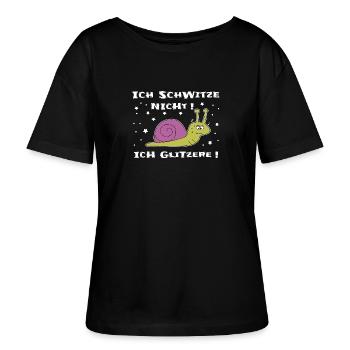 Lustiger Fitness-Spruch Schnecke - Stanley/Stella Relaxed Rundhals Frauen Bio-T-Shirt SERENA - Schwarz - Vorne - Anna (173cm)
