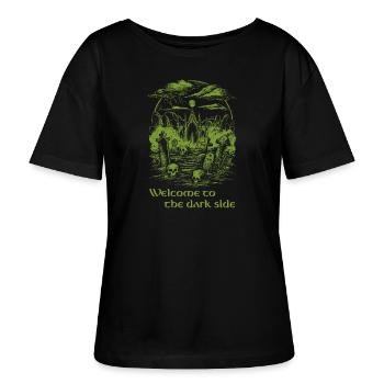 Bienvenue du côté obscur 03 - T-shirt bio à col rond SERENA Stanley/Stella Femme - noir - Devant - Anna (173cm)