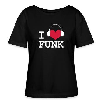 I Love Funk ! - T-shirt bio à col rond SERENA Stanley/Stella Femme - noir - Devant - Anna (173cm)