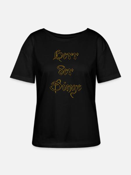 Herr der Dinge gold - Stanley/Stella Relaxed Rundhals Frauen Bio-T-Shirt SERENA - Schwarz