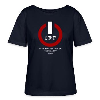 off_sign - Stanley/Stella Relaxed Rundhals Frauen Bio-T-Shirt SERENA - Navy - Vorne - Anna (173cm)