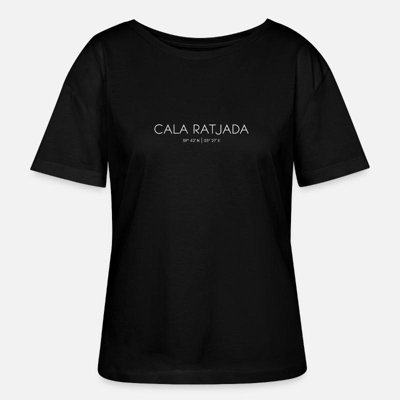 Cala Ratjada, Cala Rajada, Mallorca, Spanien - Stanley/Stella Relaxed Rundhals Frauen Bio-T-Shirt SERENA - Schwarz