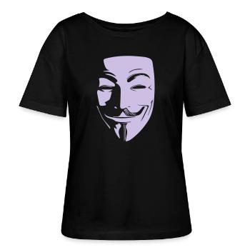 guy fawkes - Stanley/Stella Relaxed Rundhals Frauen Bio-T-Shirt SERENA - Schwarz - Vorne - Anna (173cm)