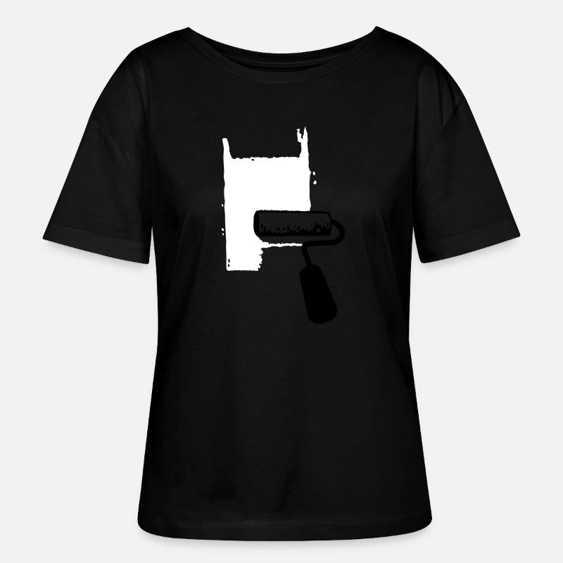 Farbroller - Stanley/Stella Relaxed Rundhals Frauen Bio-T-Shirt SERENA - Schwarz