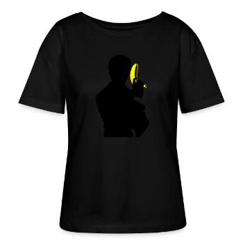 Agent BANANA - T-shirt bio à col rond SERENA Stanley/Stella Femme - noir - Devant - Anna (173cm)