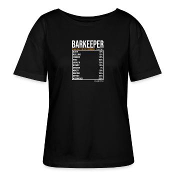 Barkeeper tageswerte Lustiger Barkeeper - Stanley/Stella Relaxed Rundhals Frauen Bio-T-Shirt SERENA - Schwarz - Vorne - Anna (173cm)