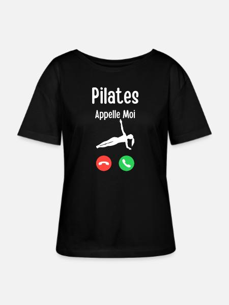 Pilates Call Me Illustration - Stanley/Stella Relaxed Rundhals Frauen Bio-T-Shirt SERENA - Schwarz