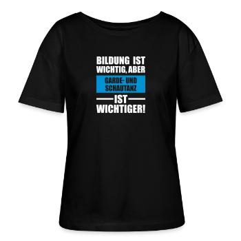 Garde- und Schautanz Sportart - Stanley/Stella Relaxed Rundhals Frauen Bio-T-Shirt SERENA - Schwarz - Vorne - Anna (173cm)
