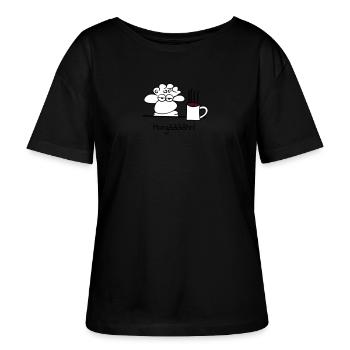 sleepy sheep - Stanley/Stella SERENA Relaxed Women’s Organic Round Neck T-shirt - black - Front - Anna (173cm)