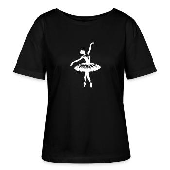 Ballerine sur pointes pour les amateurs de danse - T-shirt bio à col rond SERENA Stanley/Stella Femme - noir - Devant - Anna (173cm)