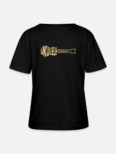 Ukulele Ukulele - Stanley/Stella Relaxed Rundhals Frauen Bio-T-Shirt SERENA - Schwarz