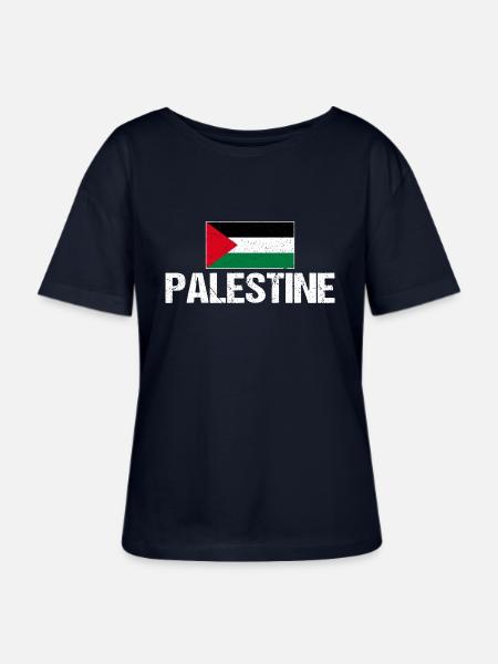 Palestina - Stanley/Stella Relaxed Rundhals Frauen Bio-T-Shirt SERENA - Navy