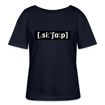 C# - C SHARP - LAUTSCHRIFT - Stanley/Stella Relaxed Rundhals Frauen Bio-T-Shirt SERENA - Navy - Vorne - Anna (173cm)