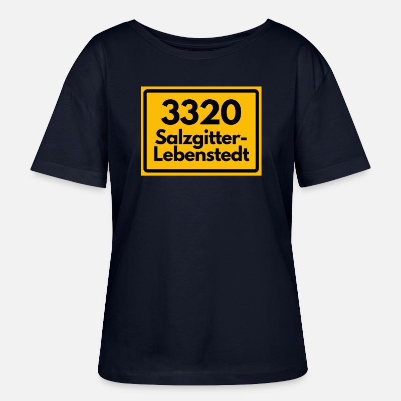 OLD POSTCODE POSTCODE RETRO 3320 SALZGITTER - Stanley/Stella SERENA Relaxed Women’s Organic Round Neck T-shirt - navy