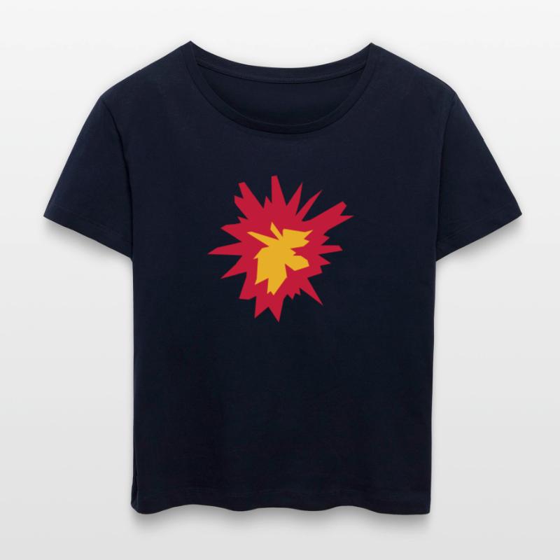 fire flame hot tnt dynamite explode explosi Stanley/Stella SERENA Relaxed Women’s Organic Round Neck T-shirt