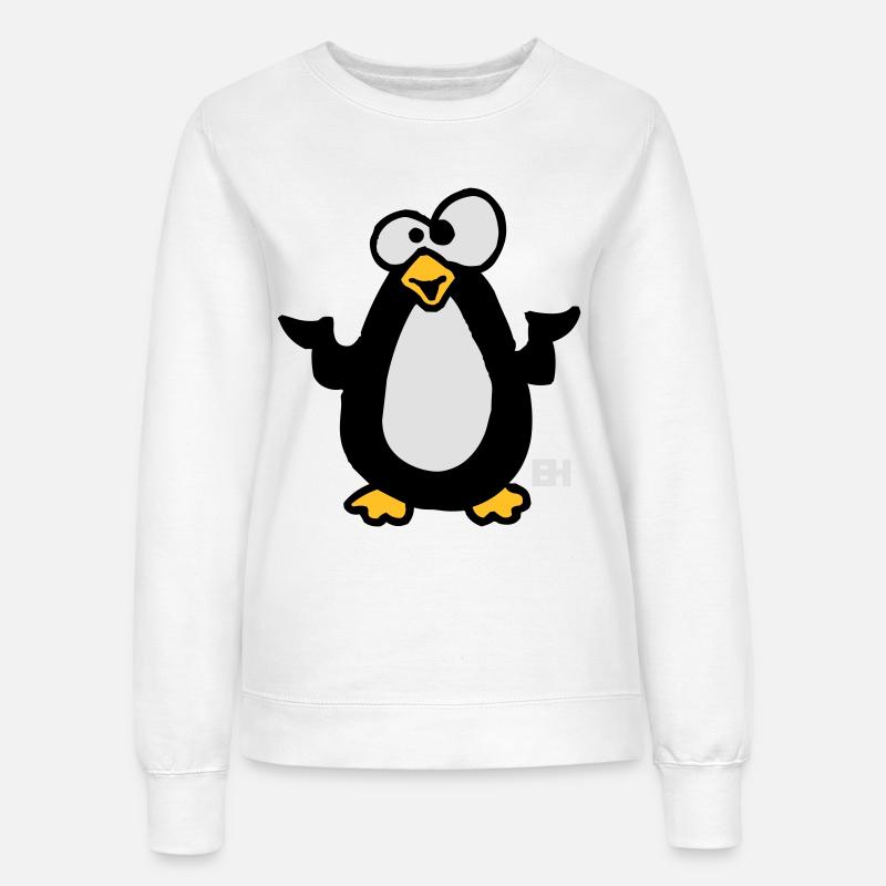 Pinguin - Frauen Sweatshirt - Weiß