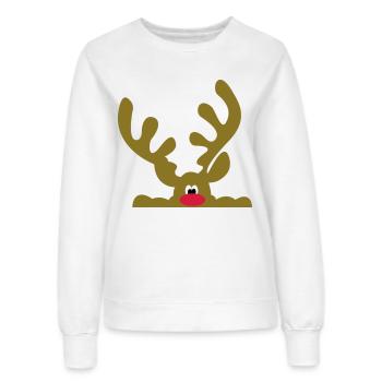 elch - Frauen Sweatshirt - Weiß - Vorne - AI Model Female 172 dark (172cm)