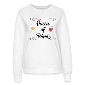 wein - Frauen Sweatshirt - Weiß - Vorne - AI Model Female 172 dark (172cm)