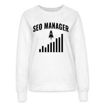 SEO Manager – Growth & Performance Design - Women’s Sweatshirt - white - Front - AI Model Female 172 dark (172cm)