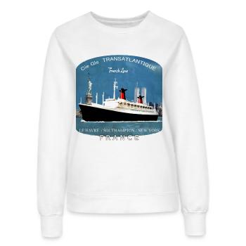 LINER FRANCE CREATION Louis RUNEMBERG © Adagp - Women’s Sweatshirt - white - Front - AI Model Female 172 dark (172cm)