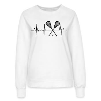 Lacrosse Herzlinie - Frauen Sweatshirt - Weiß - Vorne - AI Model Female 172 dark (172cm)