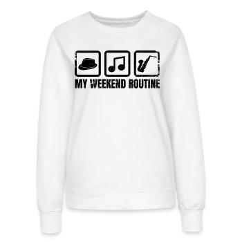 Saxophonisten Wochenende - Frauen Sweatshirt - Weiß - Vorne - AI Model Female 172 dark (172cm)
