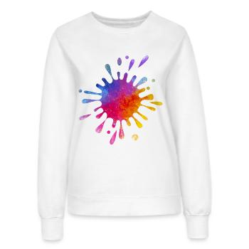 Éclaboussure de couleur colorée - Aquarelle dégradée - Sweat Femme - blanc - Devant - AI Model Female 172 dark (172cm)