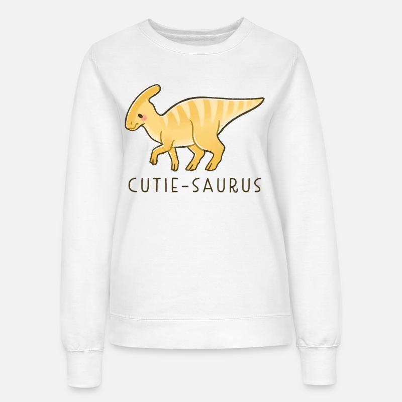Cute Dino Cutie-Saurus - Women’s Sweatshirt - white