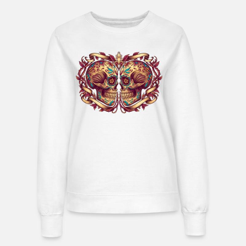 Original Dia de los Muertos Skull Gift - Women’s Sweatshirt - white