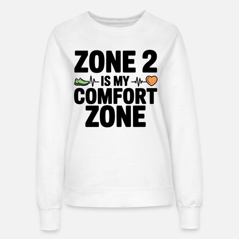 Running Training for Half Marathon Zone 2 Running - Women’s Sweatshirt - white