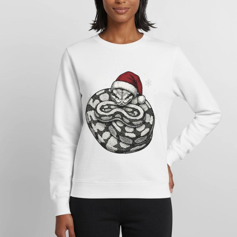 Serpent roi python roi de Noël Python boule Sweat Femme