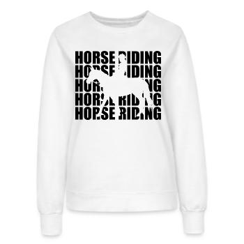 Lustiges Reiten - Frauen Sweatshirt - Weiß - Vorne - AI Model Female 172 dark (172cm)
