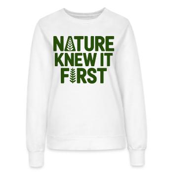 Naturopath Nature Knew It First Professional  - Women’s Sweatshirt - white - Front - AI Model Female 172 dark (172cm)