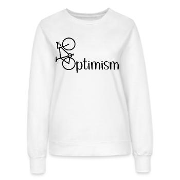 Optimism Cycling Cyclist - Frauen Sweatshirt - Weiß - Vorne - AI Model Female 172 dark (172cm)