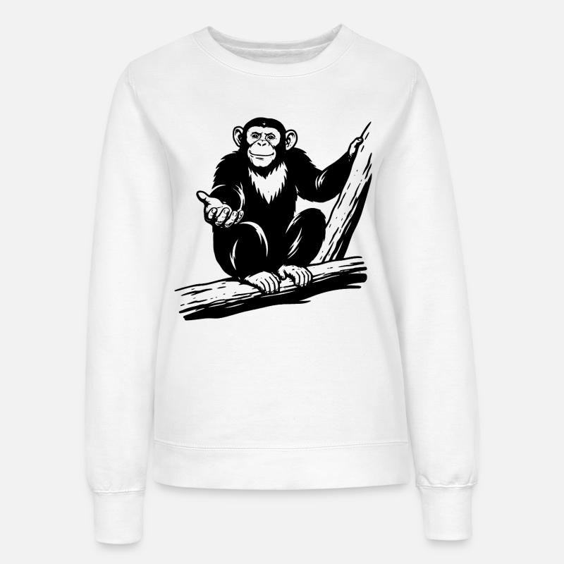 Chimpanzee - Women’s Sweatshirt - white