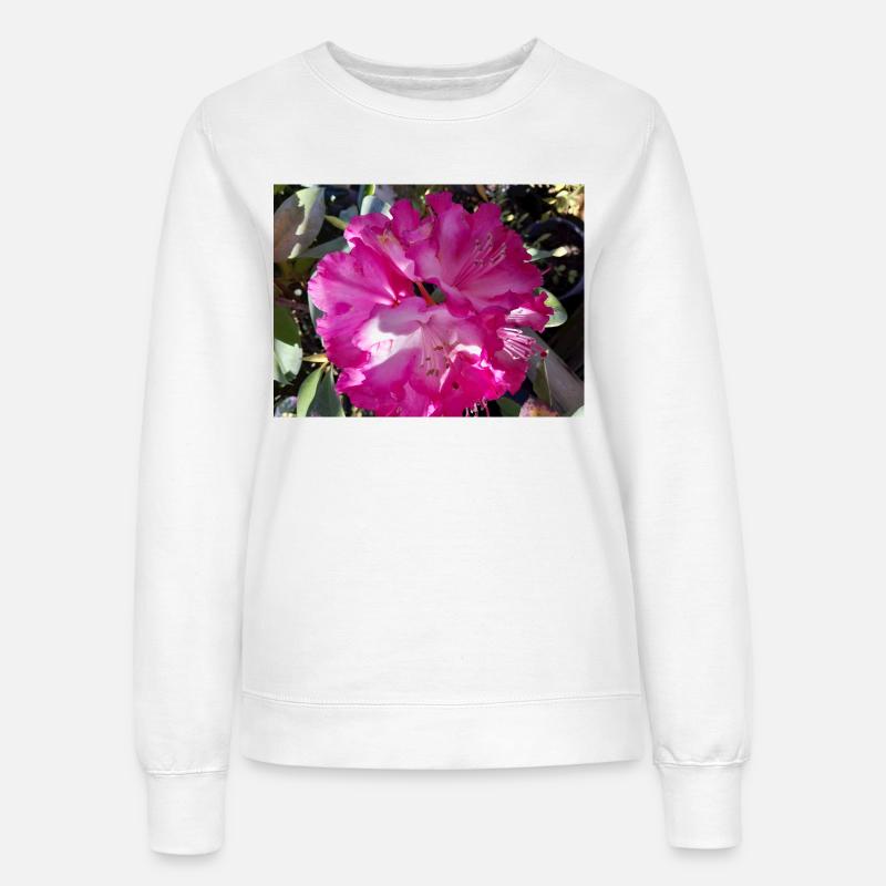 Fuchsia azalea in full bloom - Women’s Sweatshirt - white