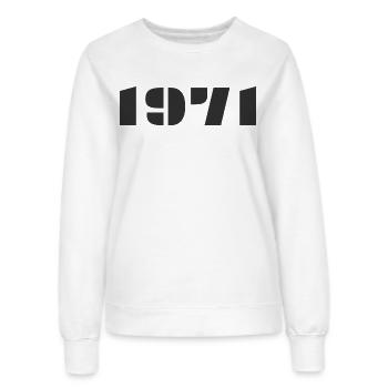 1971 - Frauen Sweatshirt - Weiß - Vorne - AI Model Female 172 dark (172cm)