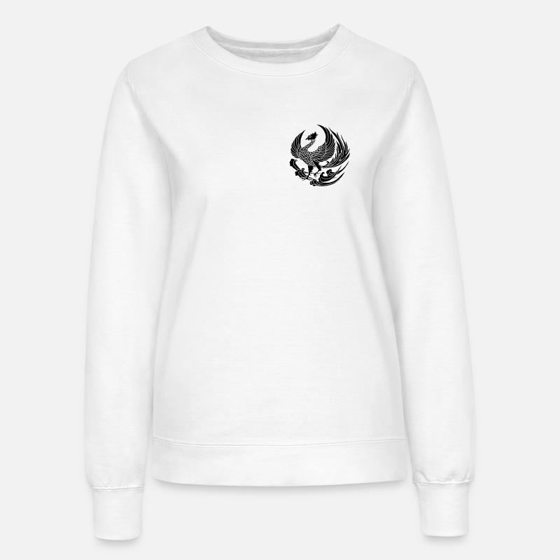 Schwarzer Phönix - Frauen Sweatshirt - Weiß