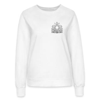 Soleil et mer – Une interaction harmonieuse - Sweat Femme - blanc - Devant - AI Model Female 172 dark (172cm)