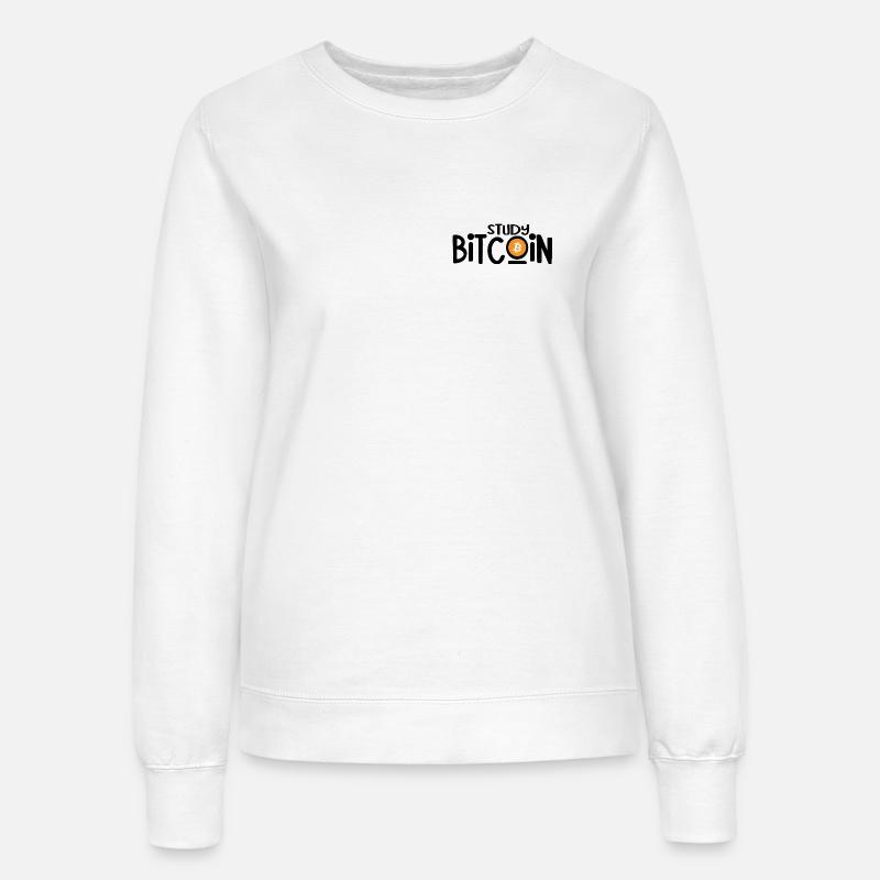 Study Bitcoin - Frauen Sweatshirt - Weiß