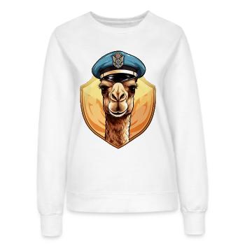 Police Camel - Women’s Sweatshirt - white - Front - AI Model Female 172 dark (172cm)