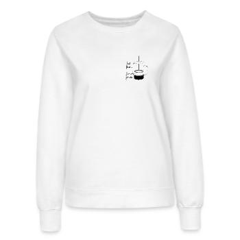 But first... french press - Frauen Sweatshirt - Weiß - Vorne - AI Model Female 172 dark (172cm)