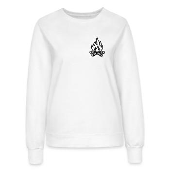 Feu de camps - Sweat Femme - blanc - Devant - AI Model Female 172 dark (172cm)