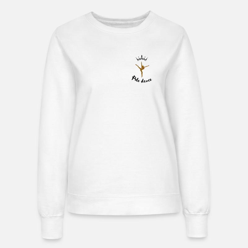 Silhouette de Pole Dance - Frauen Sweatshirt - Weiß