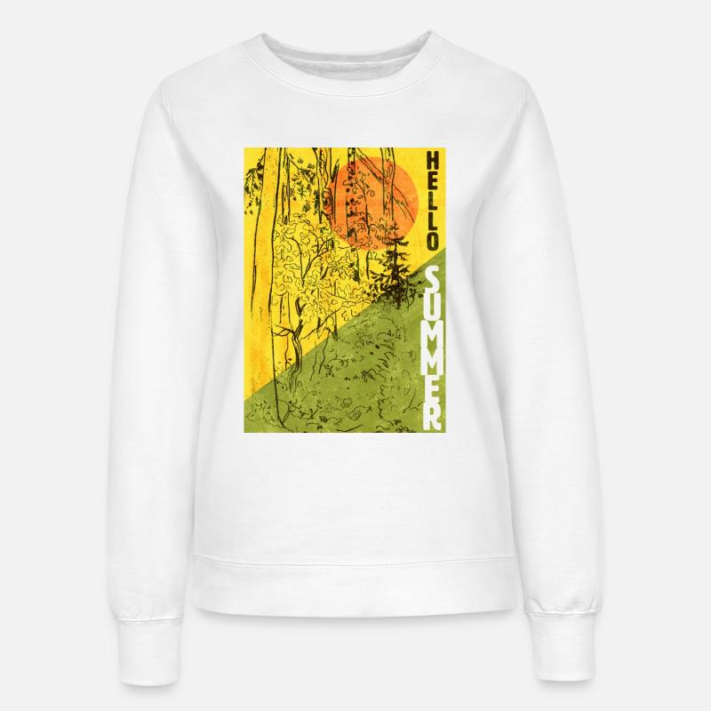 HELLO SUMMER - Women’s Sweatshirt - white
