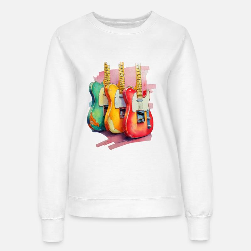 3 guitars - Women’s Sweatshirt - white