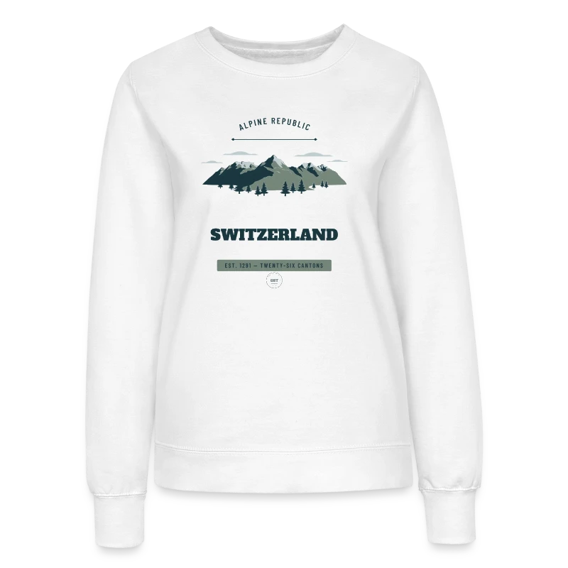 Switzerland-mærke på en women’s sweatshirt