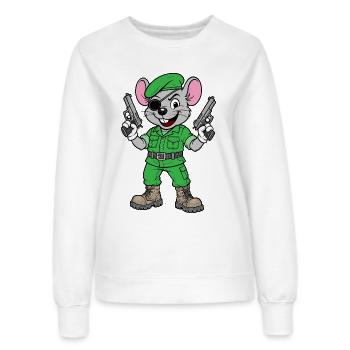 Bewaffneter Maus-Ranger - Frauen Sweatshirt - Weiß - Vorne - AI Model Female 172 dark (172cm)