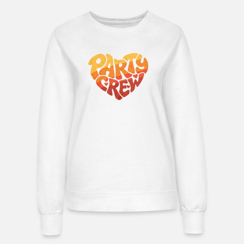 Party Crew Heart Logo with Gradient - Women’s Sweatshirt - white